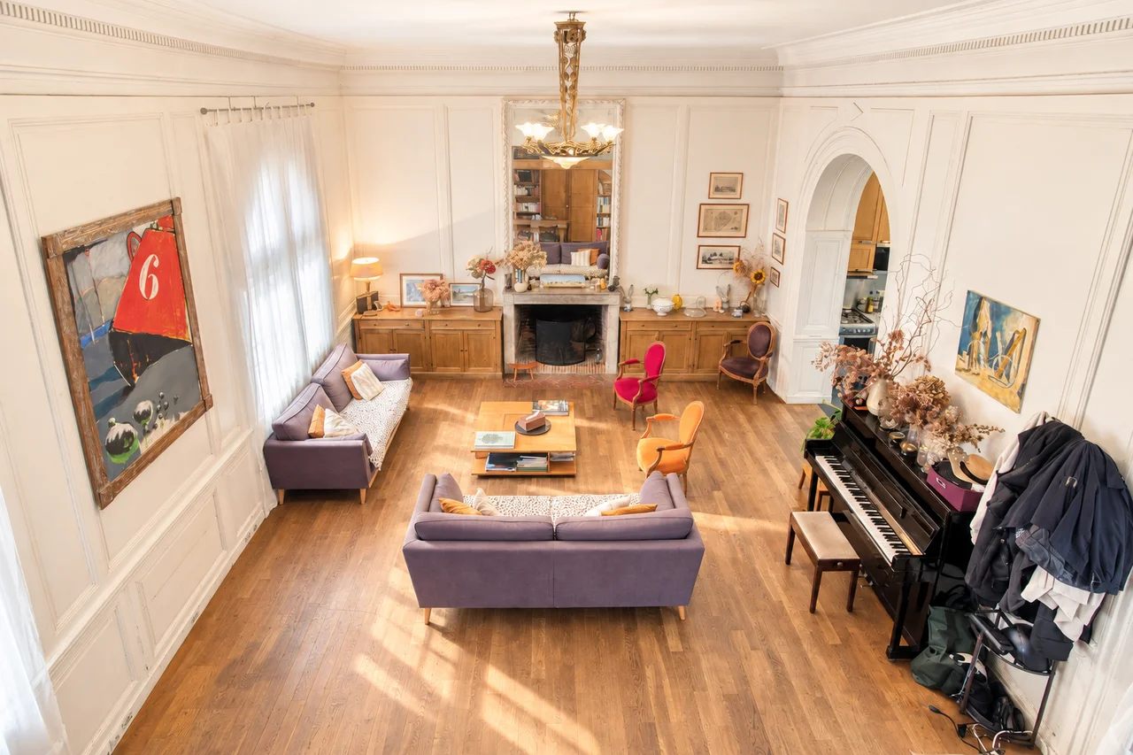 Grand salon de réception de Sceaux en vue plongeante, modulable en cocktail ou dîner
